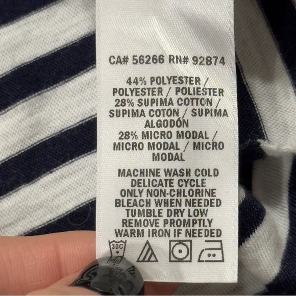 Splendid Navy Striped Sleeveless Tank Top Size XS Women - Picture 6 of 8